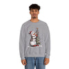 Snowman Christmas Tree Unisex Crewneck Sweatshirt | Cozy Christmas Holiday Graphic Pullover