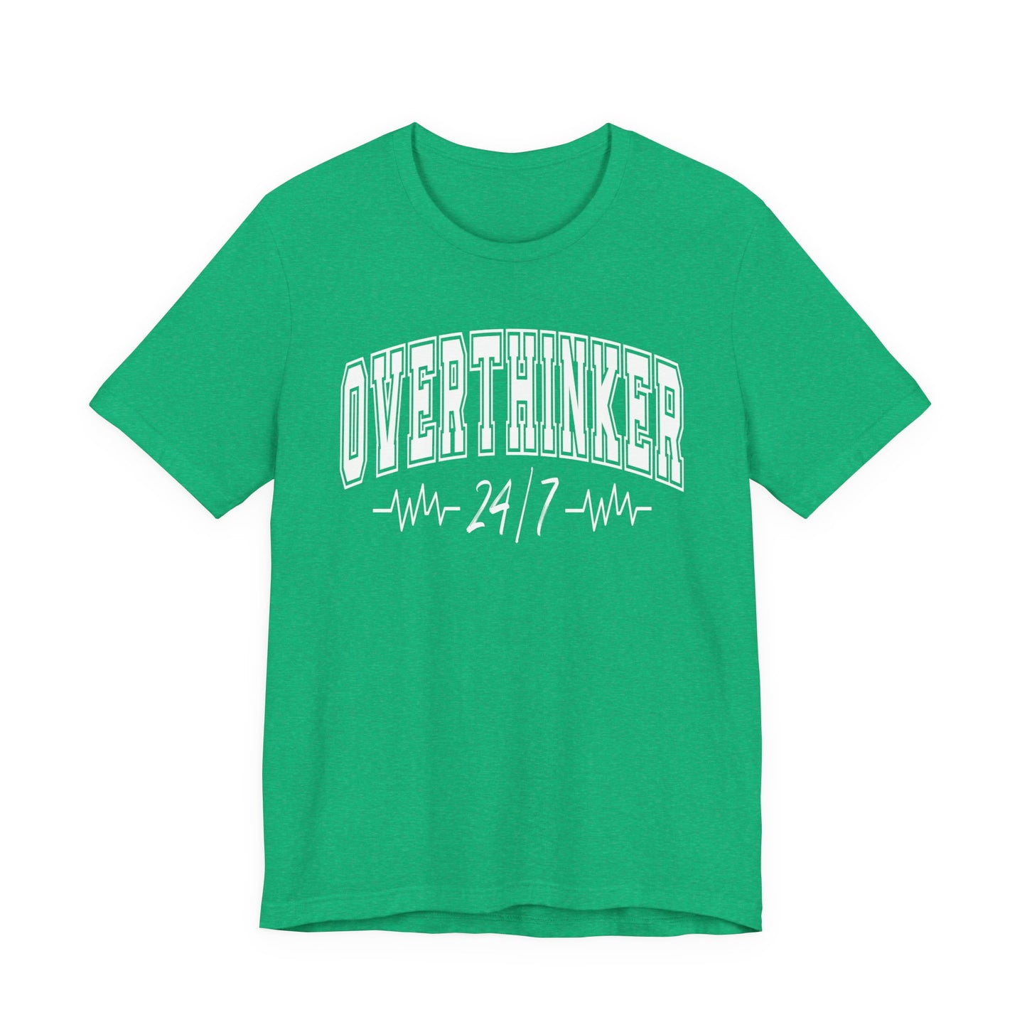 Overthinker 24/7 Graphic Tee | Unisex Short Sleeve T-Shirt, Comfortable Casual Wear, Mental Health Clothing, Relaxed Fit Shirt, Fun Graphic Tee for Every Occasion