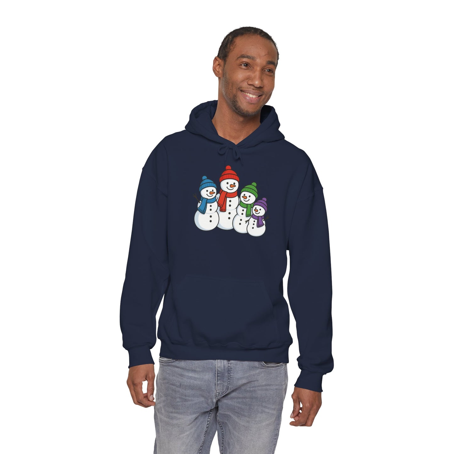 Snowman Family Hoodie | Christmas Festive Holiday Hooded Sweatshirt