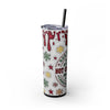 Hot Chocolate Christmas 20oz Skinny Tumbler with Straw | Holiday Tumbler Gift For Everyone