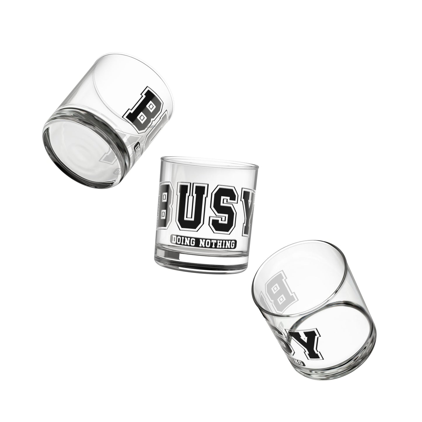 Busy Doing Nothing 10oz Rocks Glass | Perfect for Relaxation, Gifts for Him, Unique Barware, Home Decor, Elegant Drinking Glass