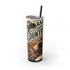 Raised On Country Music 20oz Skinny Tumbler With Straw | Perfect for Music Lovers, Gifts for Musicians, Summer Parties, Festivals, Acoustic Guitar Home Decor