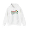 Merry Christmas Holly & Ornaments Hoodie | Christmas Festive Holiday Hooded Sweatshirt