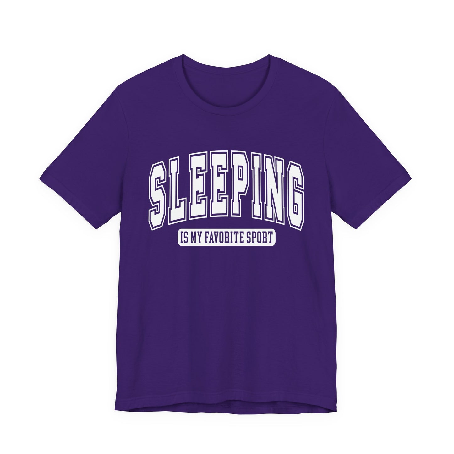 Sleeping Is My Favorite Sport Graphic Tee | Unisex Short Sleeve T-Shirt, Gift for Sleep Lovers, Casual Wear, Funny Sleep Shirt