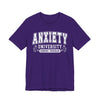 Anxiety University Graphic Tee | Unisex Short Sleeve T-Shirt, Funny College Shirt, Mental Health Awareness Gift, Graduation Gift, Casualwear