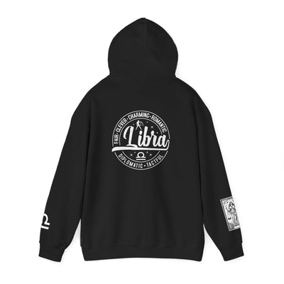 Libra Zodiac Hoodie, Astrology Gift, Unisex Hooded Sweatshirt, Horoscope Apparel, Star Sign Style