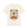 Halloween Ghost & Cat Graphic Tee | Unisex Short Sleeve T-Shirt, Cute Ghost Tee, Spooky Season Apparel, Fall Festivity Clothing