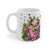 Festive Cow 11oz Christmas Mug  - Holiday Cheer Coffee Cup