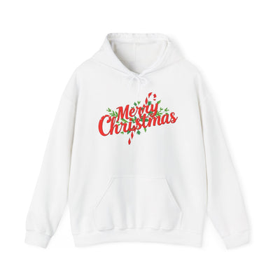 "Merry Christmas" Candy Cane Hoodie | Christmas Festive Holiday Hooded Sweatshirt