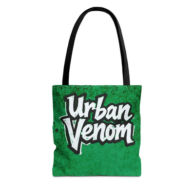 Urban Venom Green Grunge Tote | All Over Print Urban Grunge Streetwear Tote Bag