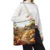 Autumn Harvest Tote Bag - Pumpkin Patch AOP, Eco-Friendly Grocery Bag, Fall Festival Accessory, Thanksgiving Gift, Seasonal Shopping Bag