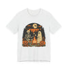 Autumn Campfire Halloween Ghost & Skeleton Tee, Unisex Halloween Shirt, Party T-Shirt, Spooky Season Apparel, Fall Festive Top, Ghoulish Graphic Tee