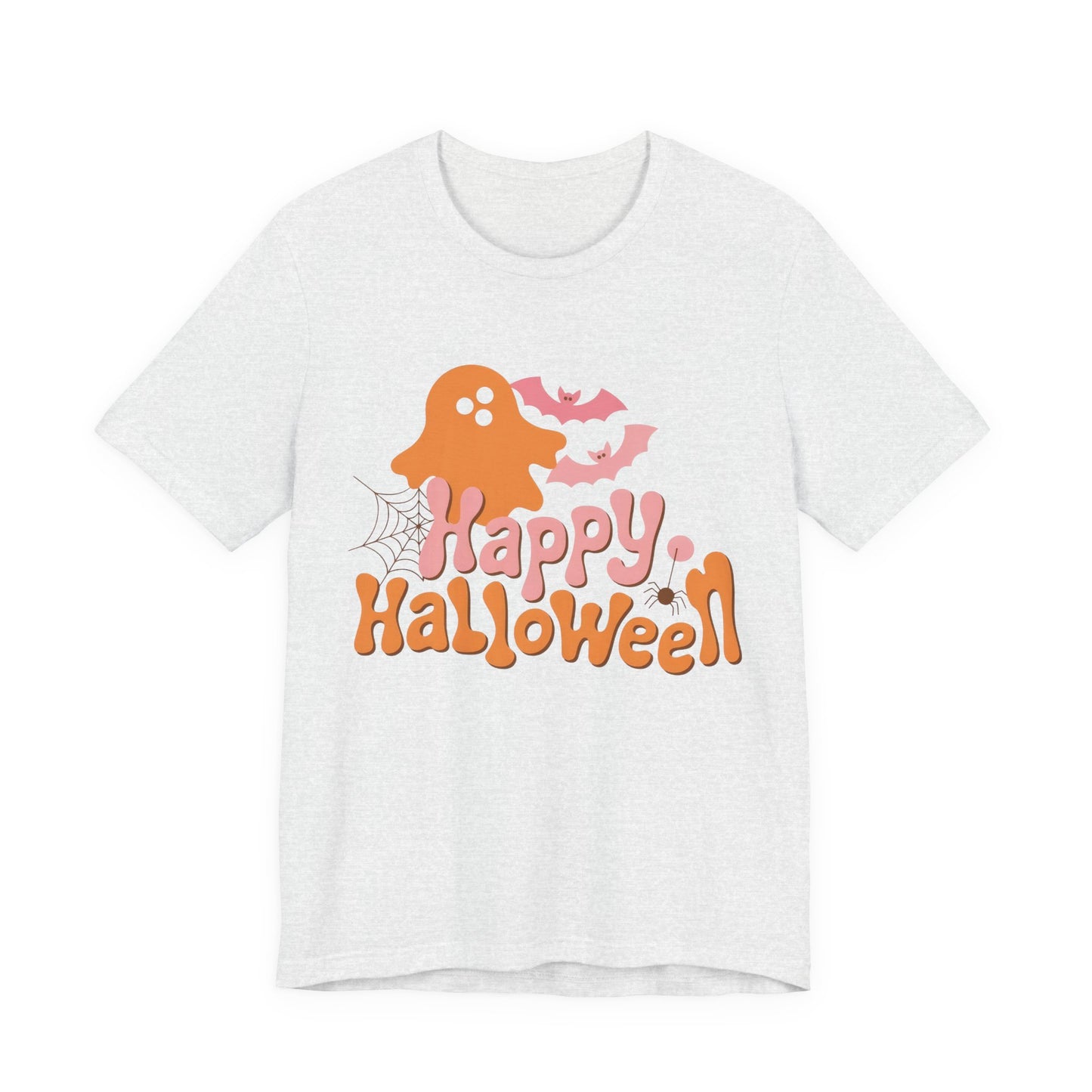 Happy Halloween Ghost T-Shirt, Unisex Tee, Spooky Season Shirt, Fall Holiday Apparel, Halloween Costume Top