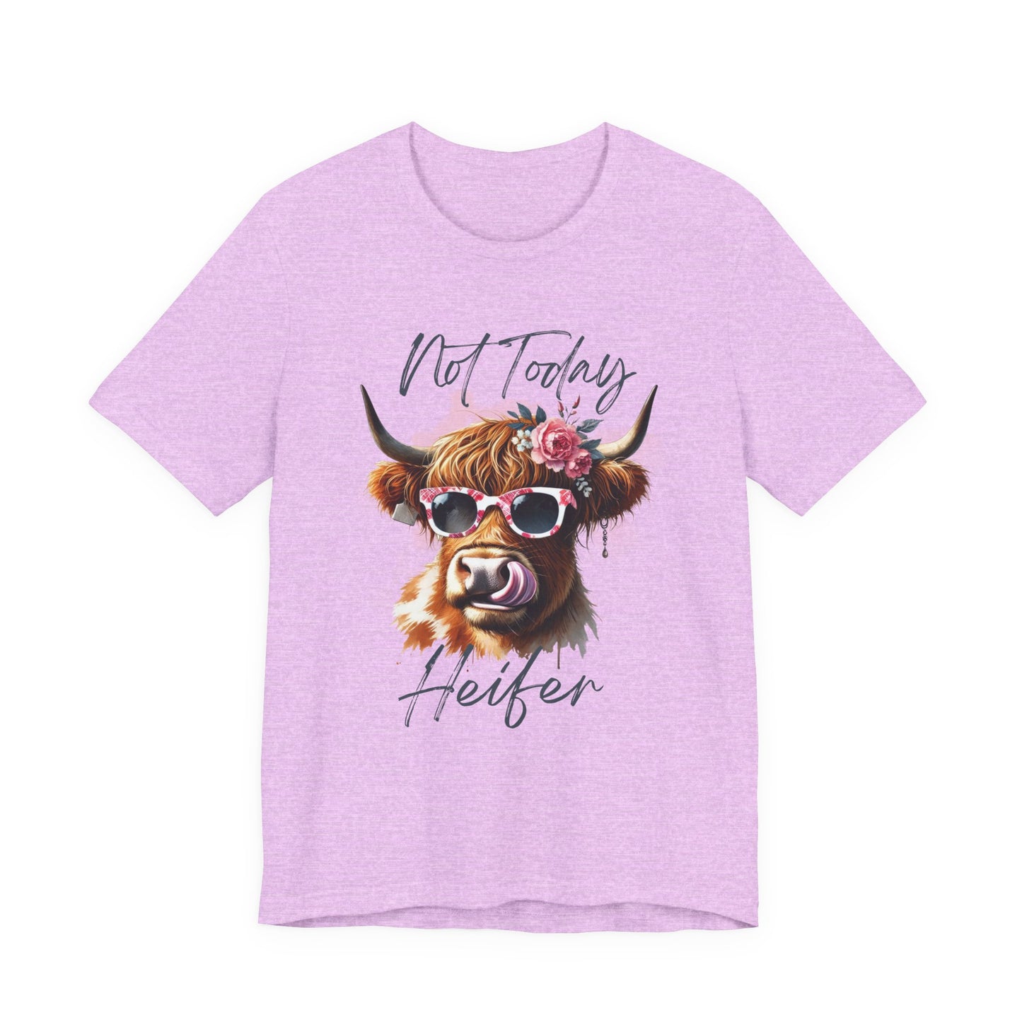 Not Today Heifer Graphic Tee | Unisex Short Sleeve T-Shirt, Funny Cow Tee, Animal Lover Gift, Farmhouse Style Top, Casual Wear, Gift for Him or Her