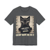 "Catnip Made Me Do It" Cat Mug Shot Graphic Tee | Unisex Short Sleeve T-Shirt, Cat Lover Shirt, Gift for Pet Owners, Bad Kitty Humor T-Shirt, Unique Animal Lover Apparel