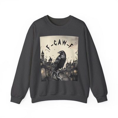Gothic Raven F-CAW-F Crow Sweatshirt, Cozy Fall Apparel, Unisex Crewneck, Halloween Gift, Dark Aesthetic Clothing