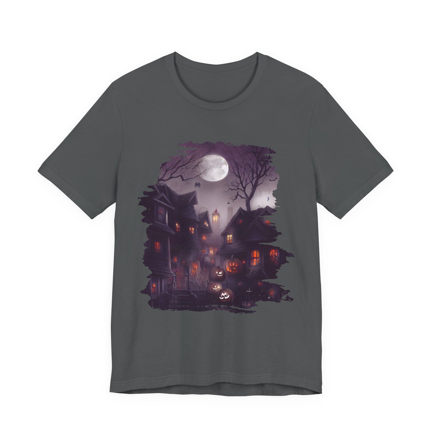 Mystical Halloween Night Tee, Unisex Short Sleeve T-Shirt, Halloween Shirt, Spooky Tee, Fall Fashion, Ghostly Vibes