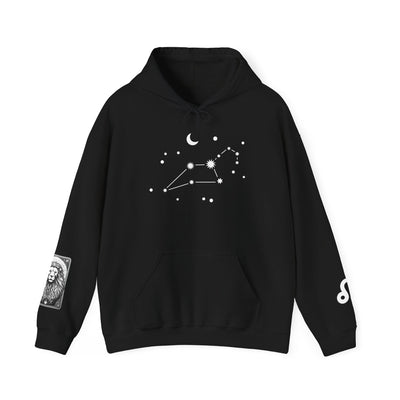 Leo Zodiac Hoodie, Astrology Hooded Sweatshirt for Zodiac Lovers, Cozy Gift for Birthdays, Campfire Nights, Starry Style