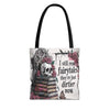Whimsical Dark Fantasy Literary Tote Bag - BookTok Girly Reading Bag, Perfect for Book Lovers, Readers, Unique Gift, Everyday Use, Halloween, Literary Events