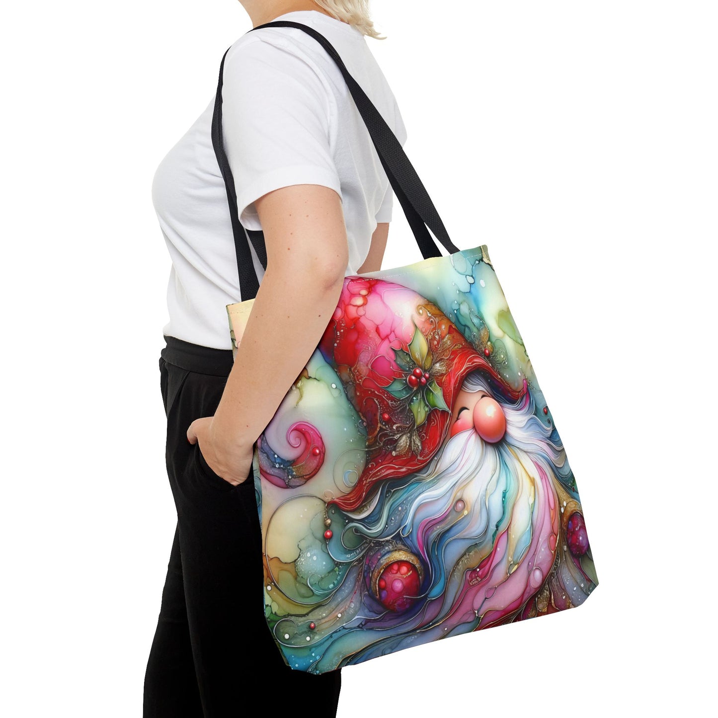 Gnome Christmas Tote Bag | Festive Holiday Gift & Shopping Bag