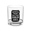 Goblin Juice Apothecary Label Rocks Glass, Unique 10oz Glassware for Halloween Lovers, Witchy Home Bar Decor