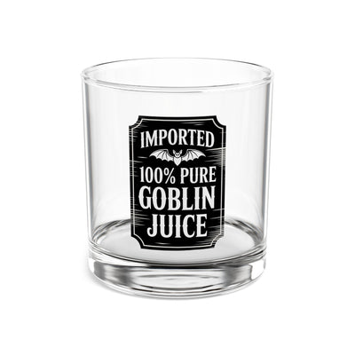 Goblin Juice Apothecary Label Rocks Glass, Unique 10oz Glassware for Halloween Lovers, Witchy Home Bar Decor