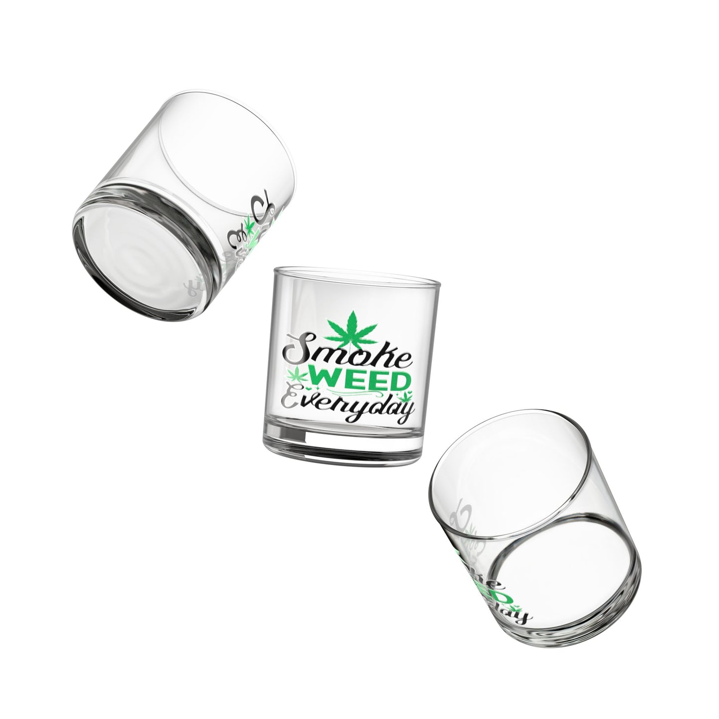 Smoke Weed Everyday 10oz Rocks Glass | Marijuana Drinkware, Weed Enthusiast Gift, Cannabis Barware, Perfect for Celebrations