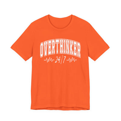 Overthinker 24/7 Graphic Tee | Unisex Short Sleeve T-Shirt, Comfortable Casual Wear, Mental Health Clothing, Relaxed Fit Shirt, Fun Graphic Tee for Every Occasion