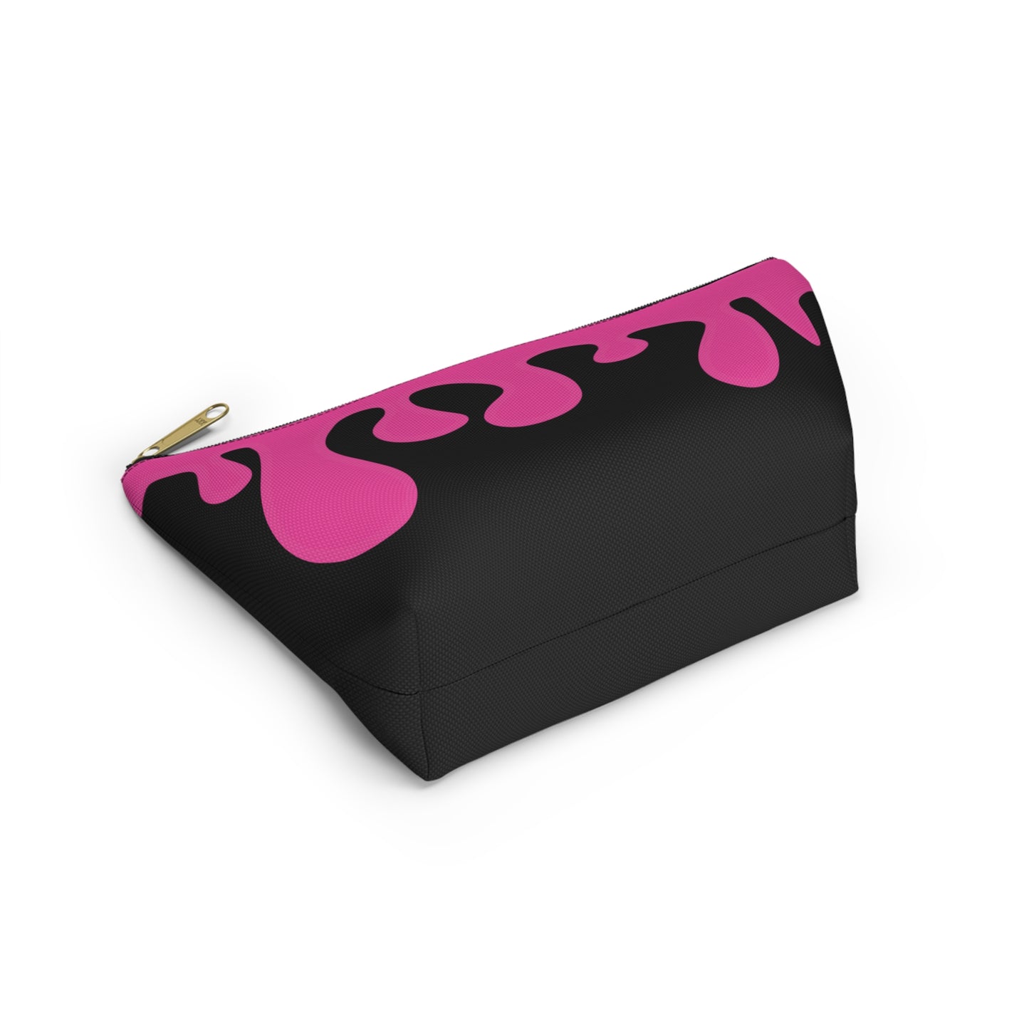 Pink & Black Drippy Accessory Pouch, Fun Makeup Bag, Travel Organizer, Cute Gift, Drip Pattern Pouch