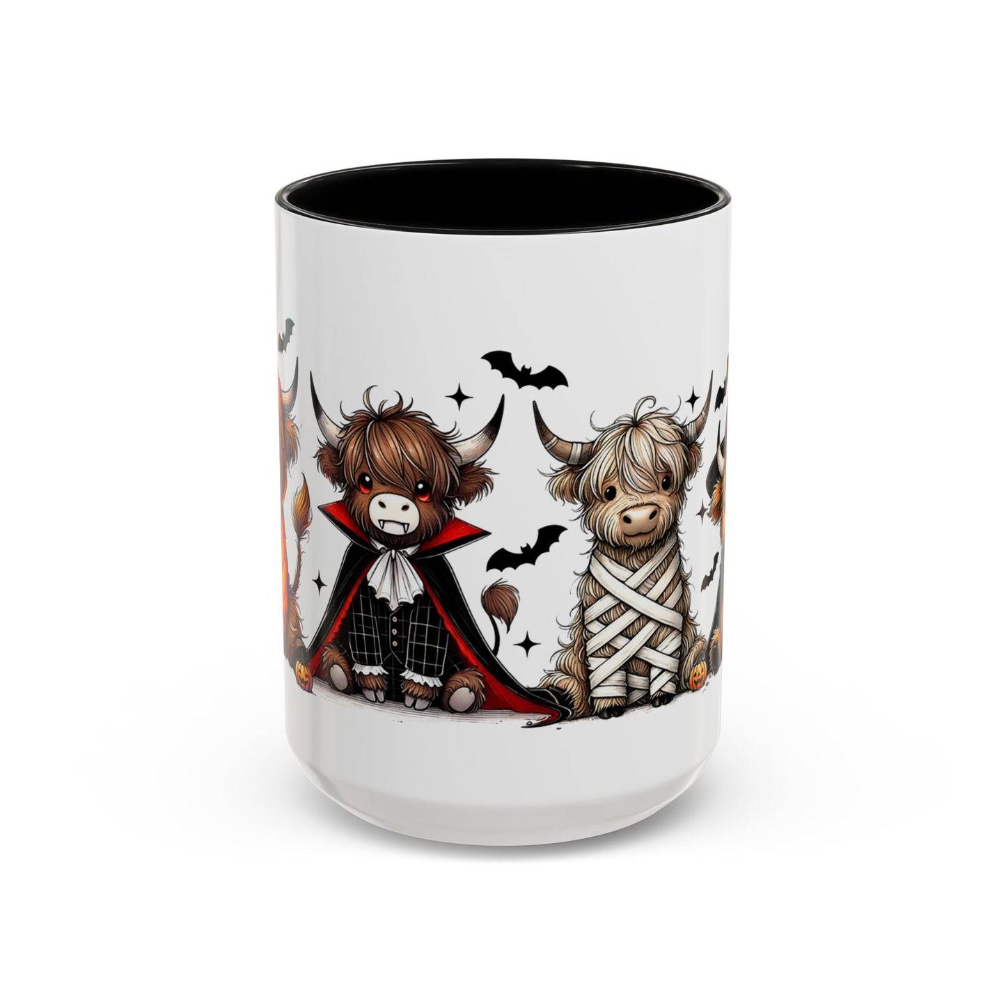 Halloween Highland Cow Coffee Mug, Cute Mug, Spooky Drinkware, Gifts for Cow Lovers, Fall Décor, Halloween Decor
