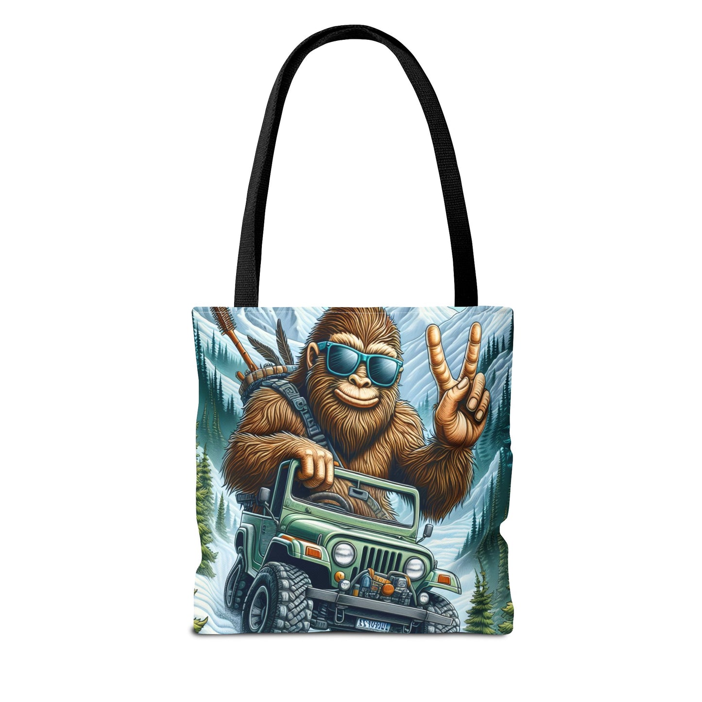 Sasquatch Adventure Tote Bag, Funny Outdoor Enthusiast Gift, Outdoor Lovers Bag, Quirky Shopping Tote, Camping Accessory