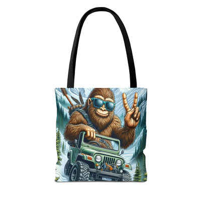 Sasquatch Adventure Tote Bag, Funny Outdoor Enthusiast Gift, Outdoor Lovers Bag, Quirky Shopping Tote, Camping Accessory