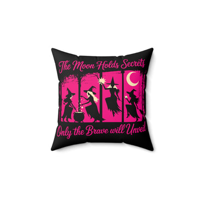 Mystical Witch Themed Pillow, Halloween Decor, Cozy Living Room Accent, Witchcraft Home Accessory, Unique Gift for Halloween Lovers