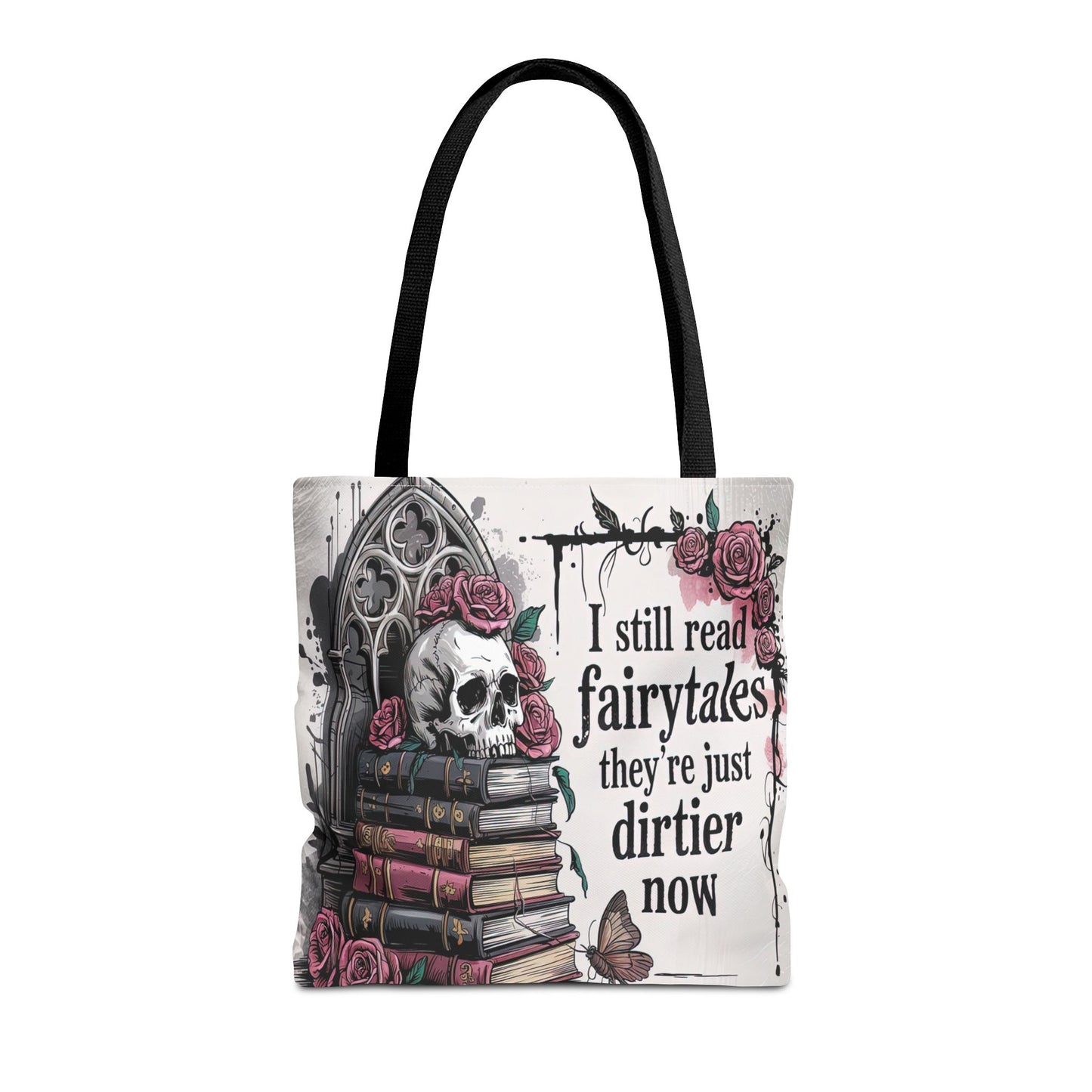 Whimsical Dark Fantasy Literary Tote Bag - BookTok Girly Reading Bag, Perfect for Book Lovers, Readers, Unique Gift, Everyday Use, Halloween, Literary Events
