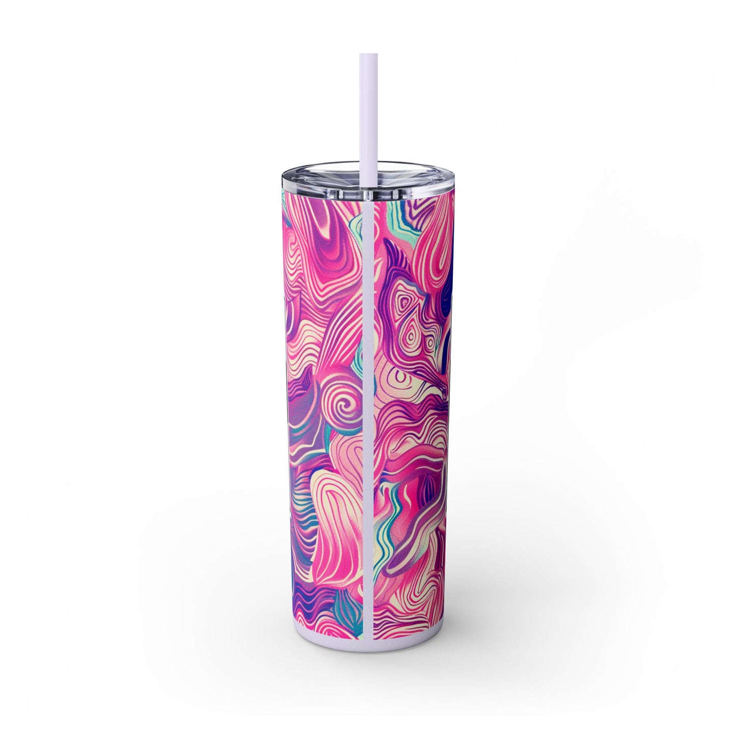Caution I Have No Filter 20oz Skinny Tumbler With Straw  - Perfect for Travel, Parties, Gifts, Daily Use, and More