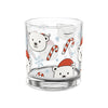 Festive Polar Bear 10oz Rocks Glass | Christmas Holiday Cheer Drinkware