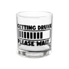 "Getting Drunk Please Wait" Loading Bar Rocks Glass, Funny Barware, Party Drinkware, Novelty Cocktail Glass
