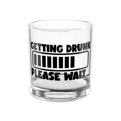 "Getting Drunk Please Wait" Loading Bar Rocks Glass, Funny Barware, Party Drinkware, Novelty Cocktail Glass