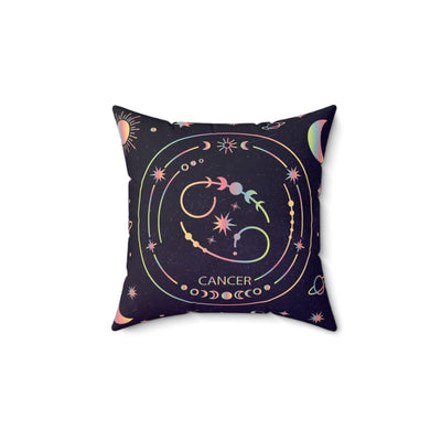 Cancer Zodiac Pillow - Zodiac Decor, Astrology Cushion, Boho Home Accent, Celestial Throw Pillow, Birthday Gift