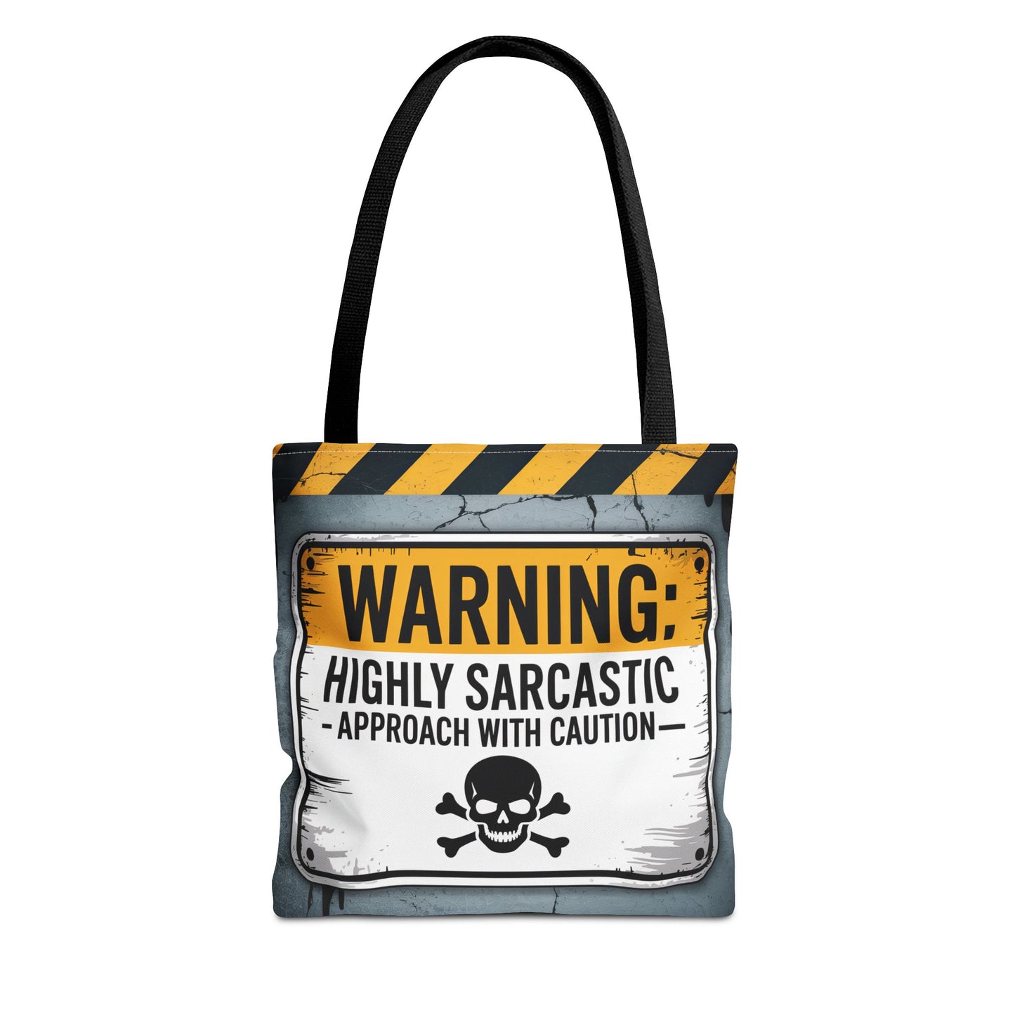 Sarcastic Warning Tote Bag - Humorous Gift for Friends, Ideal for Shopping, Beach, Library, or Daily Use