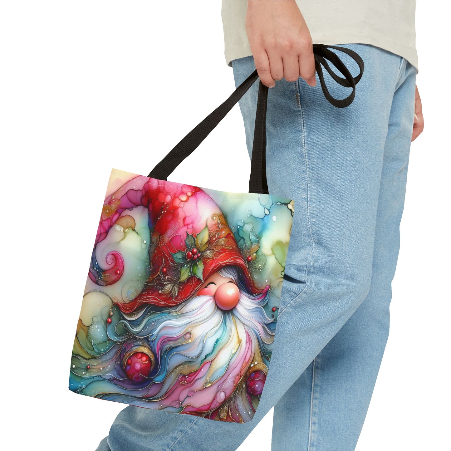 Gnome Christmas Tote Bag | Festive Holiday Gift & Shopping Bag