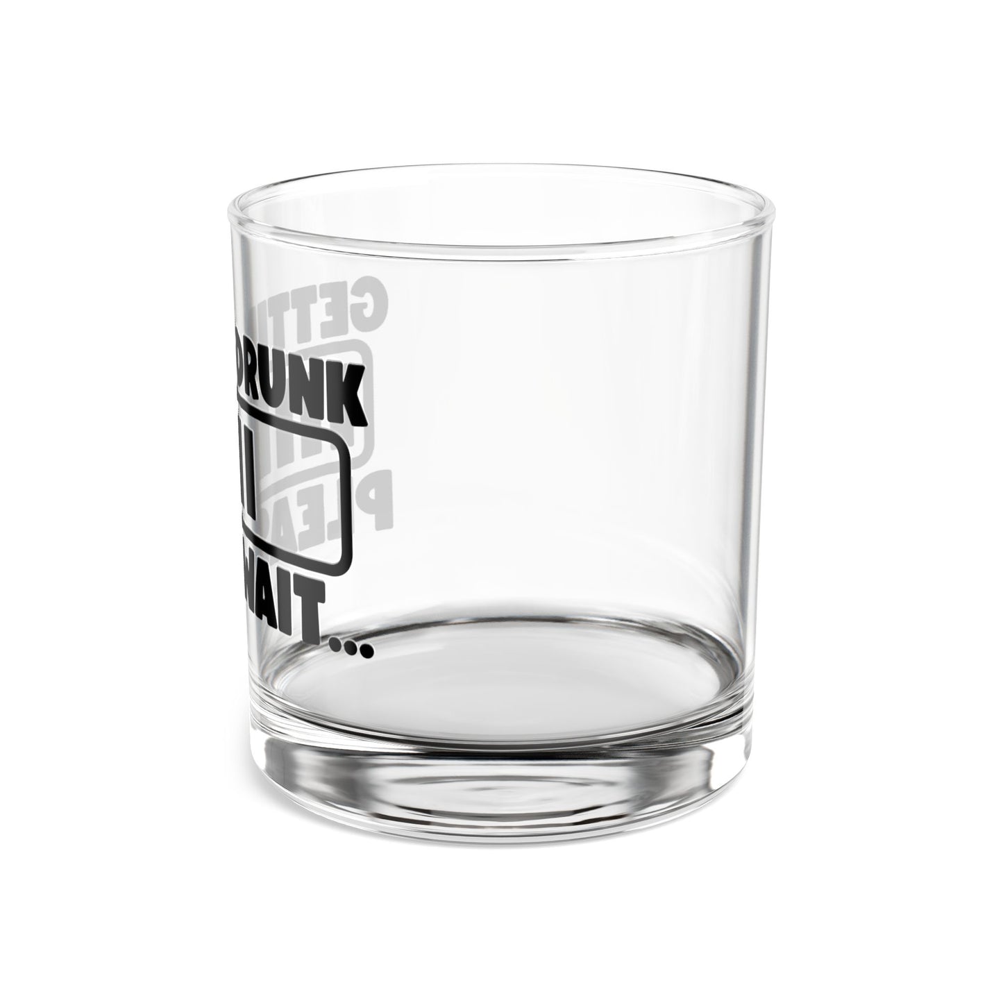 "Getting Drunk Please Wait" Loading Bar Rocks Glass, Funny Barware, Party Drinkware, Novelty Cocktail Glass