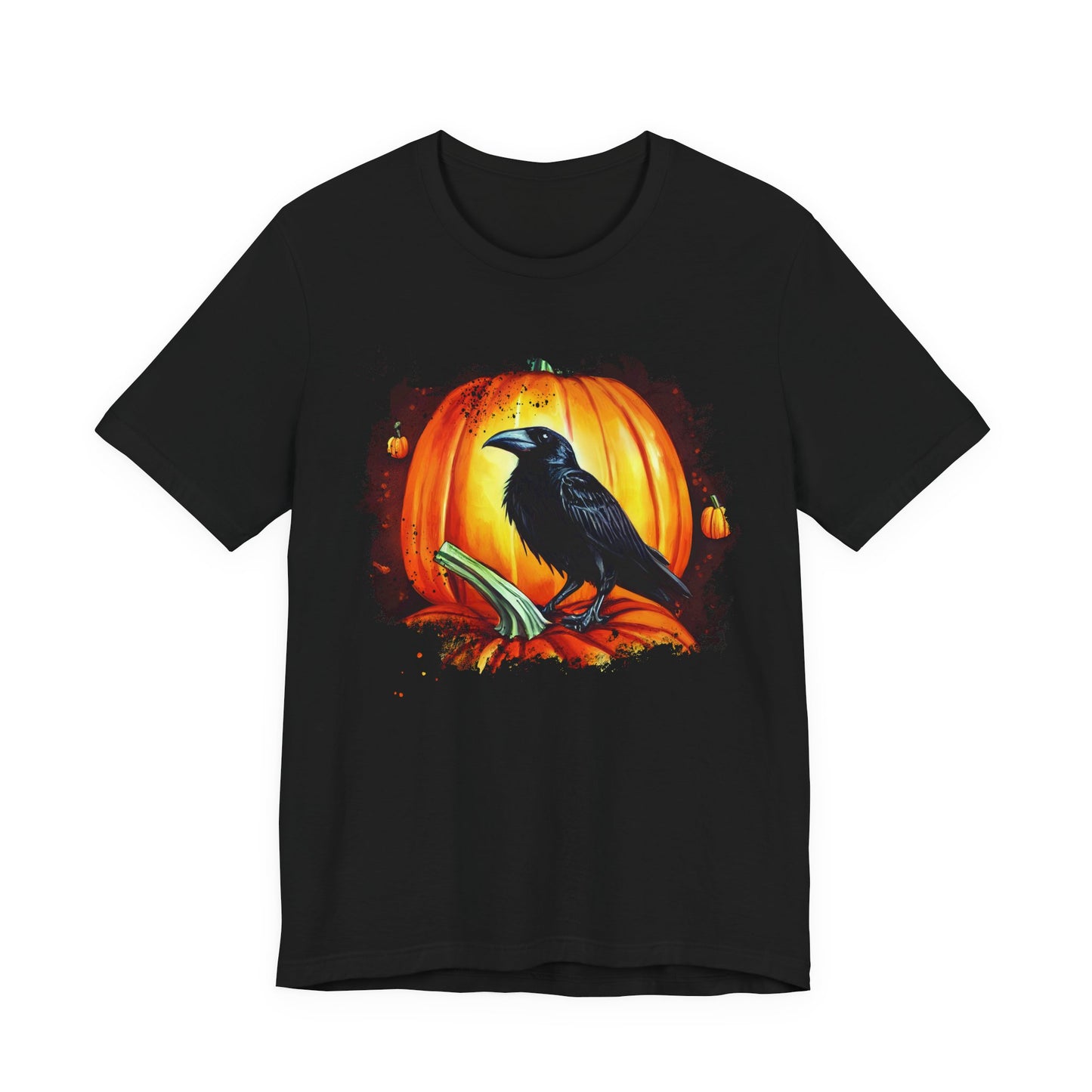 Halloween Raven Tee - Spooky T-Shirt, Unisex Halloween Shirt, Fall Fashion, Pumpkin Lover Gift, Cozy Casual Wear