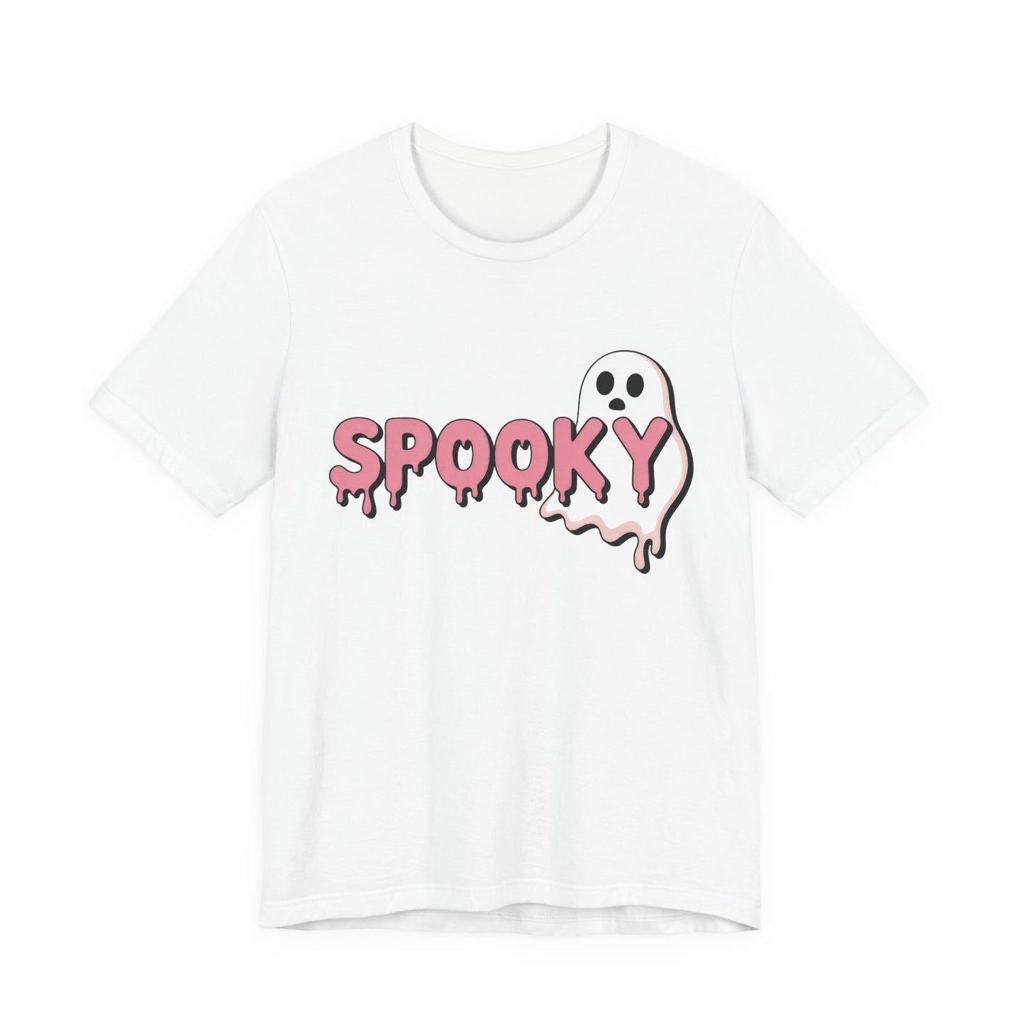 Spooky Ghost Tee | Unisex Jersey Shirt for Halloween, Cute Graphic Tee for Fall, Trick or Treat, Party Wear, Ghost Lover Gift