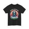 Alien Gangster Tee | "Space Made Me Gangster" Retro UFO Graphic Sci‑Fi T-Shirt