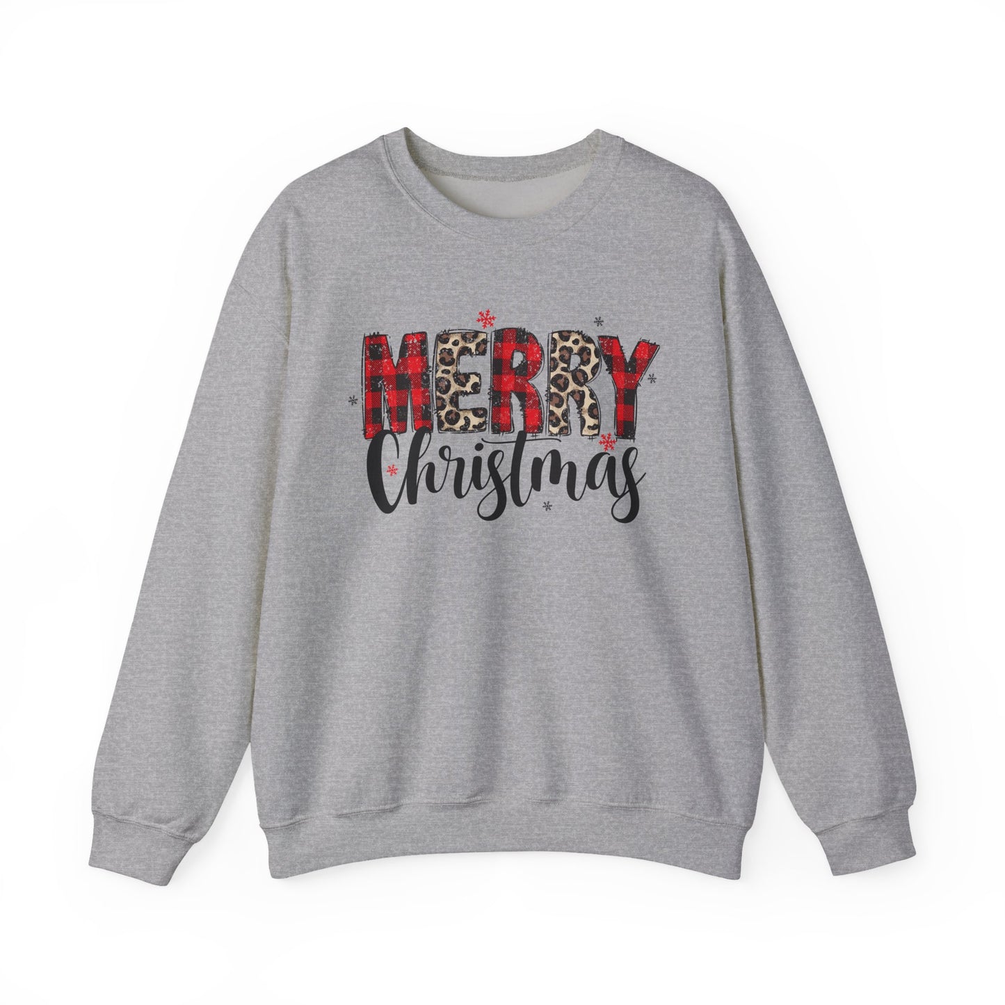 Merry Christmas Unisex Crewneck Sweatshirt | Cozy Christmas Holiday Graphic Pullover