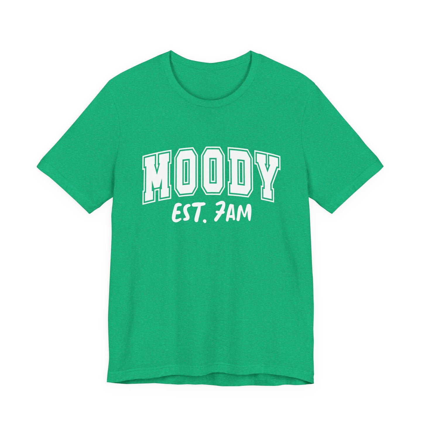 Moody EST. 7AM Graphic Tee | Unisex Short Sleeve T-Shirt, Relaxed T-Shirt for Comfy Days, Perfect Gift for Coffee Lovers, Mood & Vibe Shirt, Casual Wear