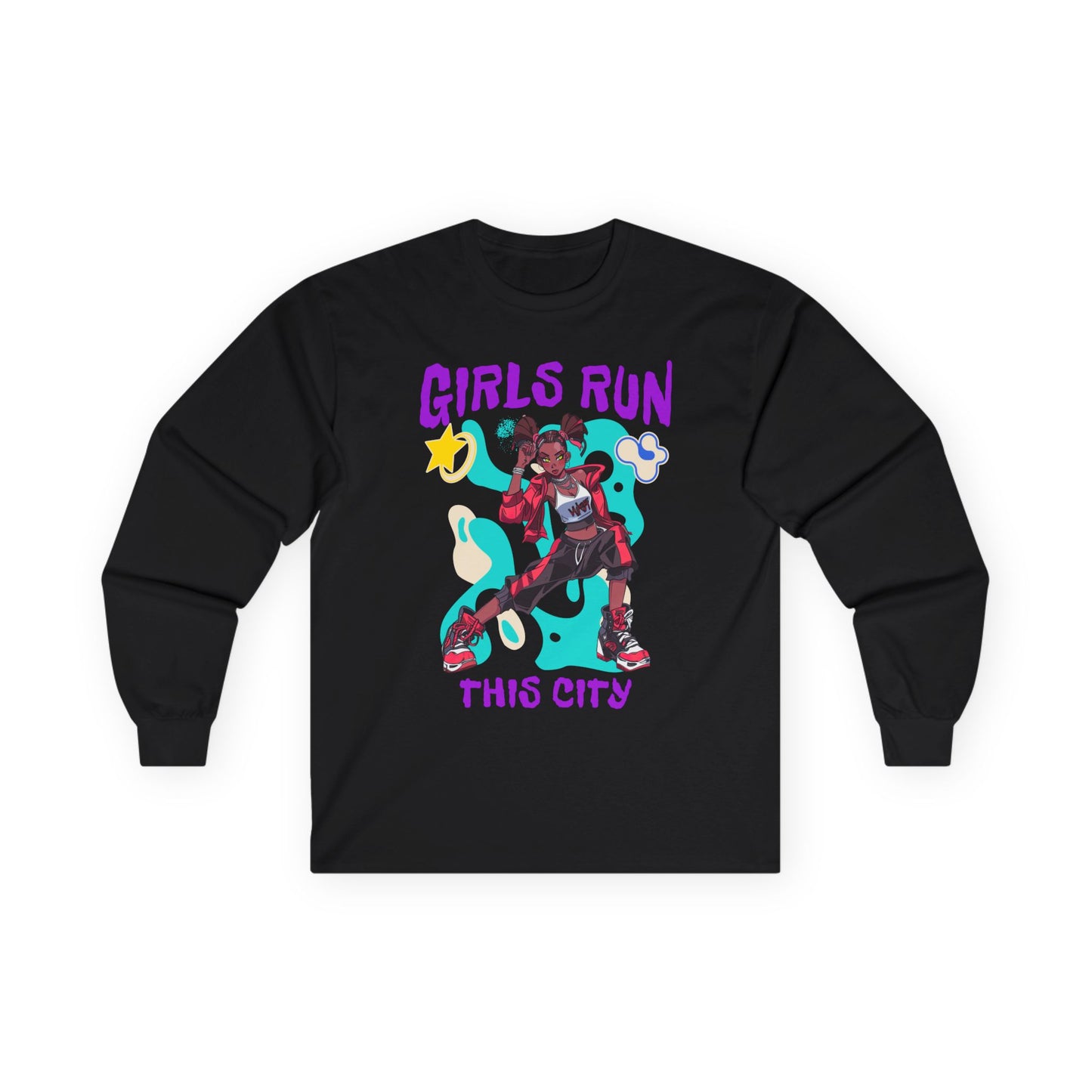Girls Run This City Long Sleeve Tee | Empowering Urban Skate Style Streetwear