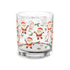 Festive Santa 10oz Rocks Glass | Christmas Holiday Cheer Drinkware