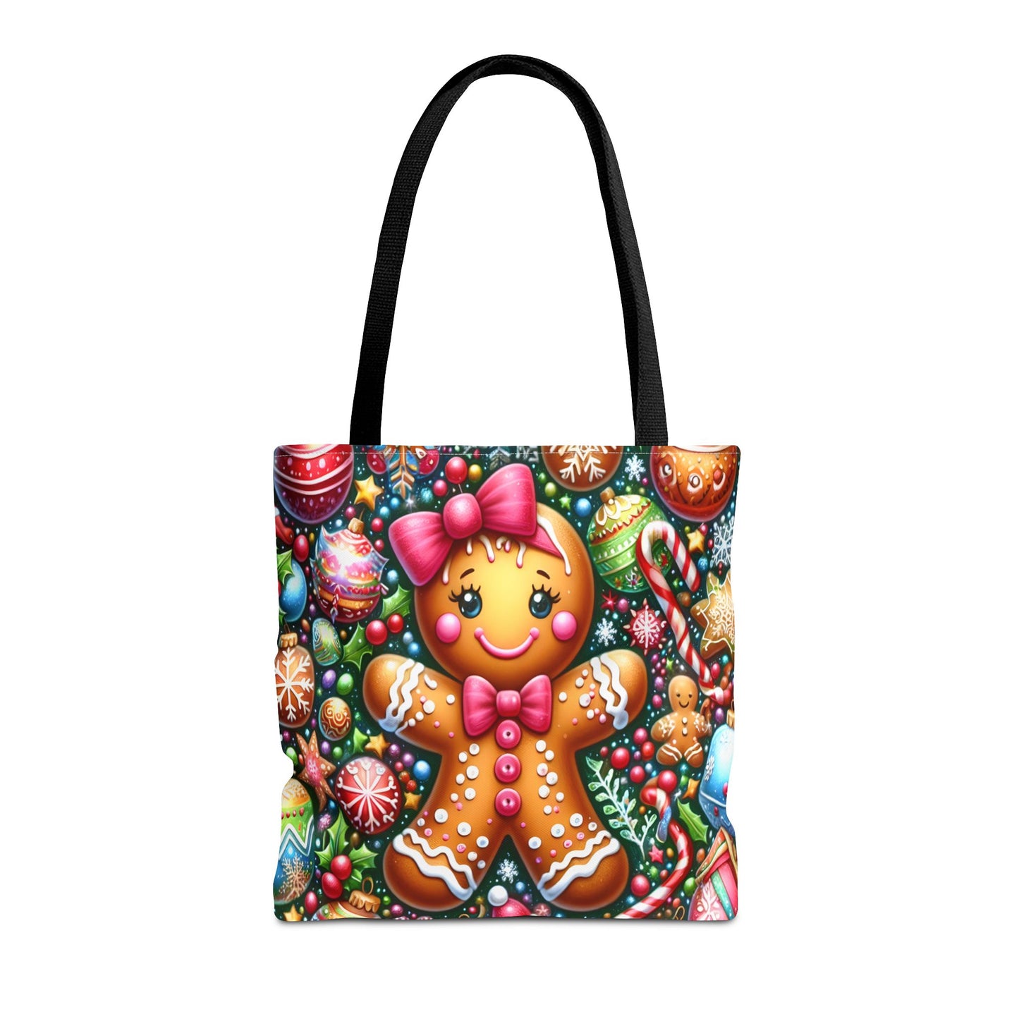 Gingerbread Christmas Tote Bag | Festive Holiday Gift & Shopping Bag, Gift For Anyone